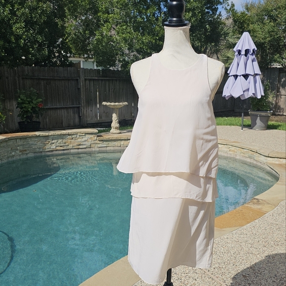 Tibi new york Solid Silk Layered Dress 100% silk 6 - Picture 12 of 15
